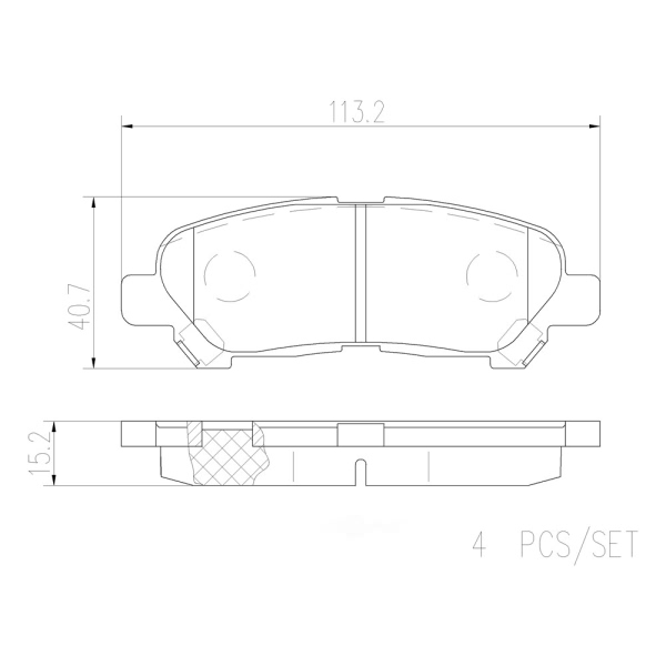 brembo Premium Ceramic Rear Disc Brake Pads P83138N