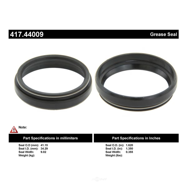 Centric Premium™ Axle Shaft Seal 417.44009