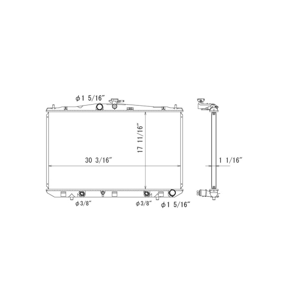 TYC Engine Coolant Radiator 13117