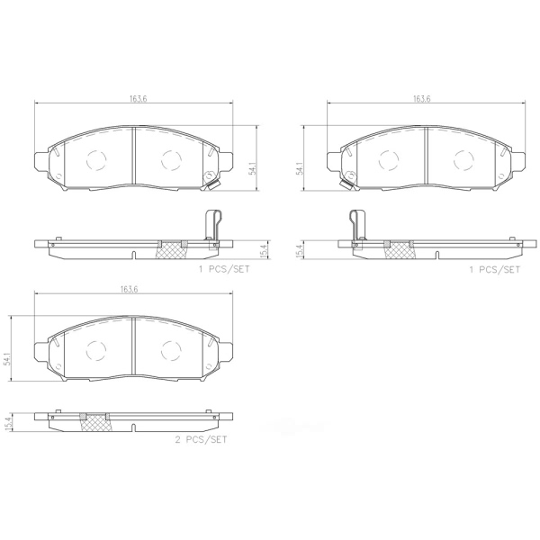 brembo Premium Ceramic Front Disc Brake Pads P56096N