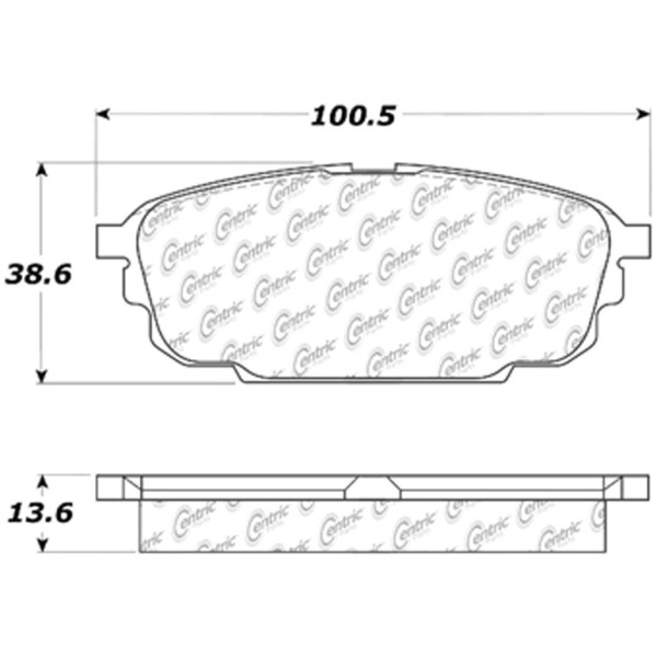 Centric Posi Quiet™ Ceramic Rear Disc Brake Pads 105.08920