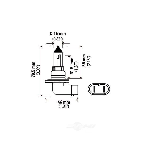 Hella 9006P50 Performance Series Halogen Light Bulb 9006P50