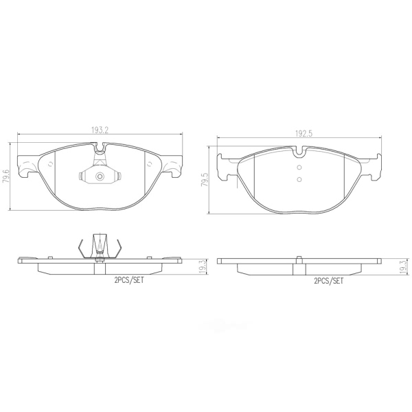 brembo Premium Ceramic Front Disc Brake Pads P06076N