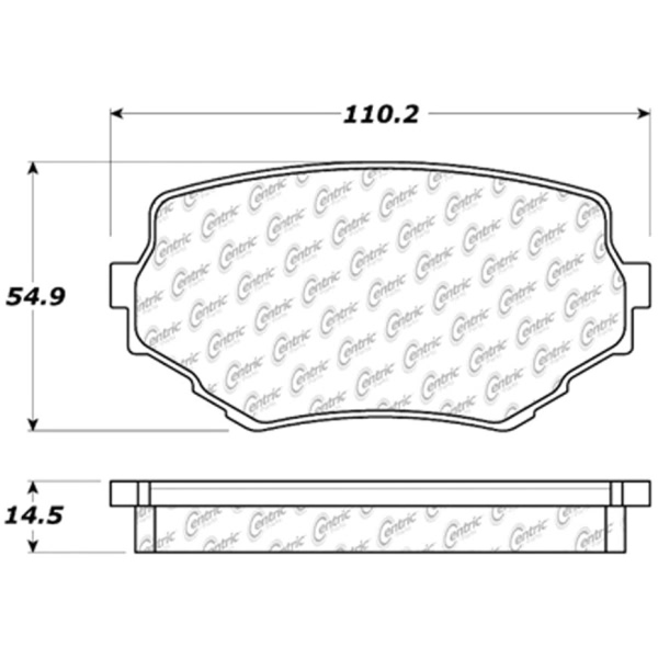 Centric Posi Quiet™ Extended Wear Semi-Metallic Front Disc Brake Pads 106.06800