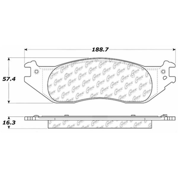 Centric Premium Semi-Metallic Front Disc Brake Pads 300.10450