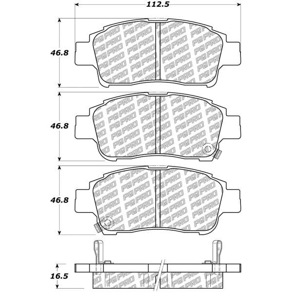 Centric Posi Quiet Pro™ Ceramic Front Disc Brake Pads 500.08310