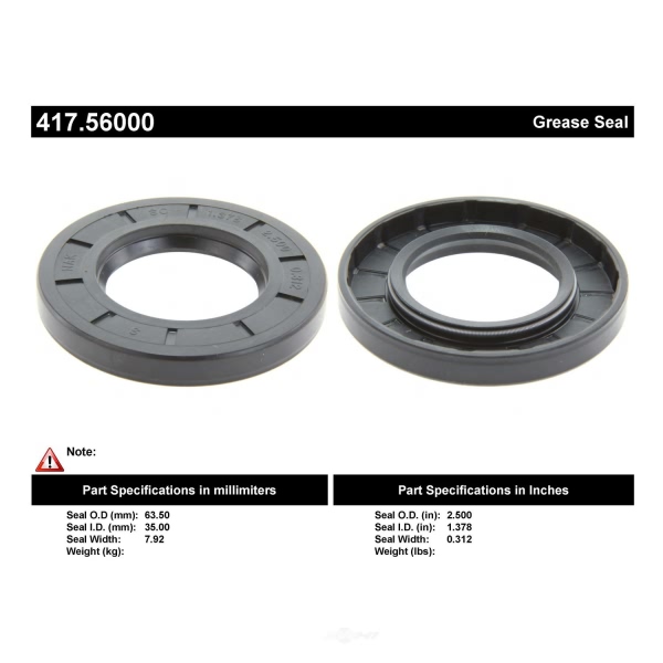 Centric Premium™ Axle Shaft Seal 417.56000