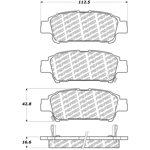 Centric Posi Quiet Pro™ Ceramic Rear Disc Brake Pads 500.09950