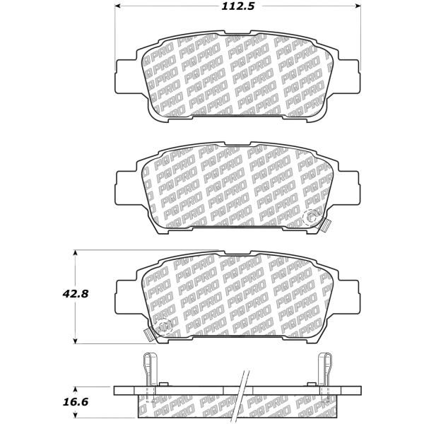 Centric Posi Quiet Pro™ Ceramic Rear Disc Brake Pads 500.09950