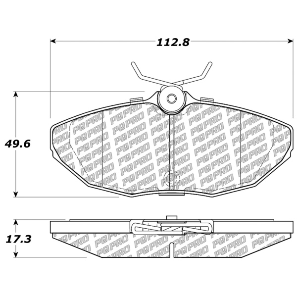 Centric Posi Quiet Pro™ Semi-Metallic Rear Disc Brake Pads 500.09440