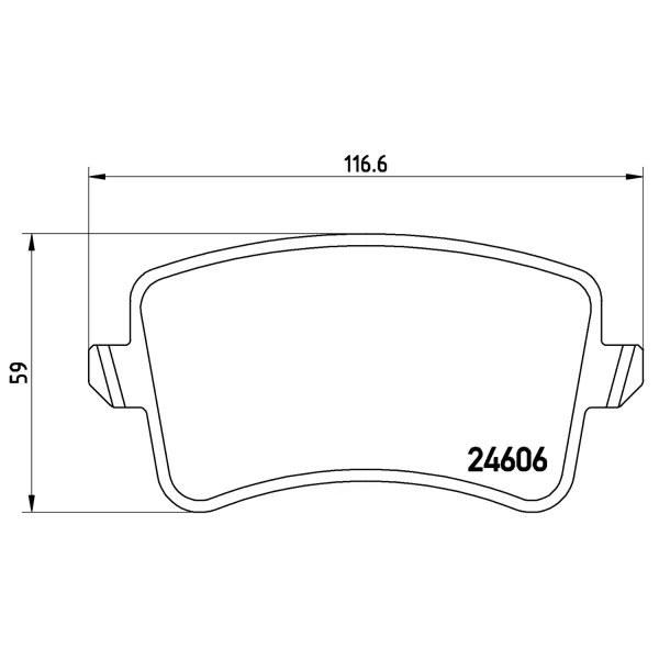 brembo Premium Low-Met OE Equivalent Rear Brake Pads P85099