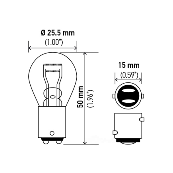 Hella 7528 Standard Series Incandescent Miniature Light Bulb 7528