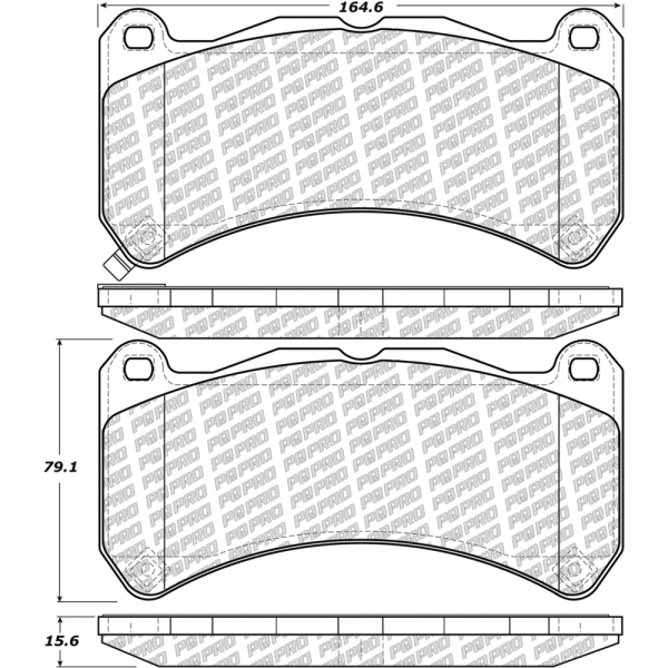 Centric Posi Quiet Pro™ Semi-Metallic Front Disc Brake Pads 500.13650