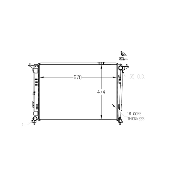 TYC Engine Coolant Radiator 13519