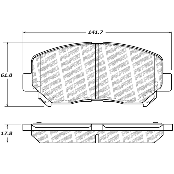 Centric Posi Quiet Pro™ Ceramic Front Disc Brake Pads 500.16402