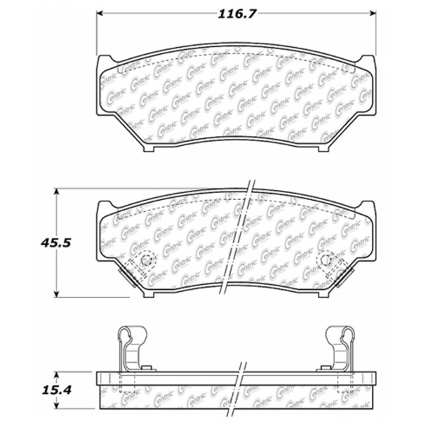 Centric Premium Ceramic Front Disc Brake Pads 301.05560