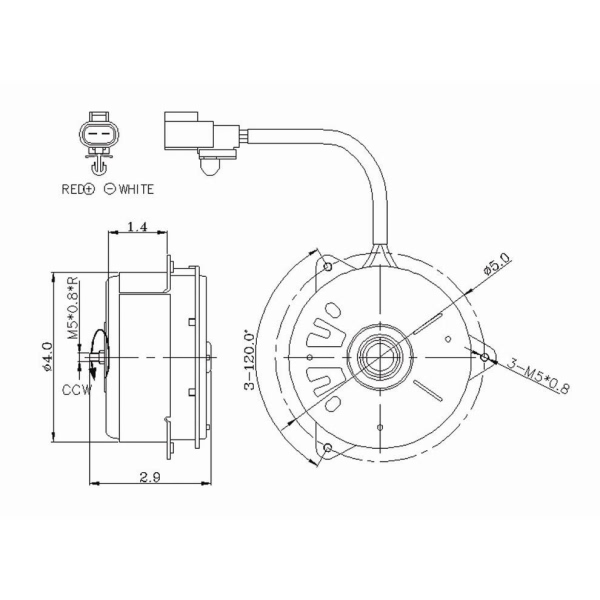TYC Passenger Side Engine Cooling Fan Motor 630260