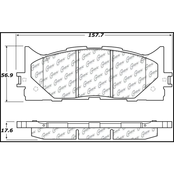 Centric Posi Quiet™ Ceramic Front Disc Brake Pads 105.12930