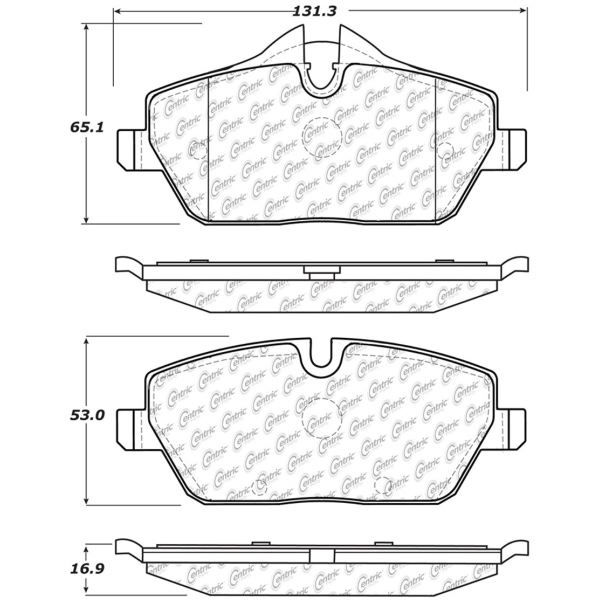 Centric Posi Quiet™ Ceramic Front Disc Brake Pads 105.13080