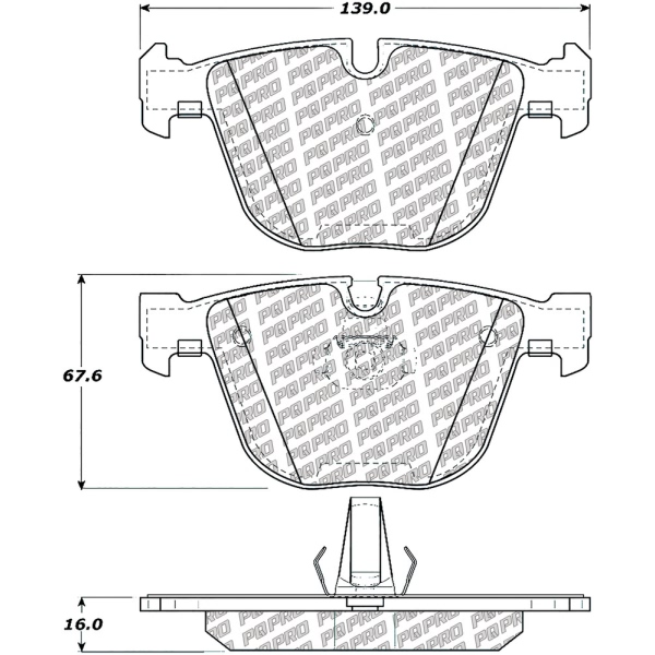 Centric Posi Quiet Pro™ Semi-Metallic Rear Disc Brake Pads 500.09193