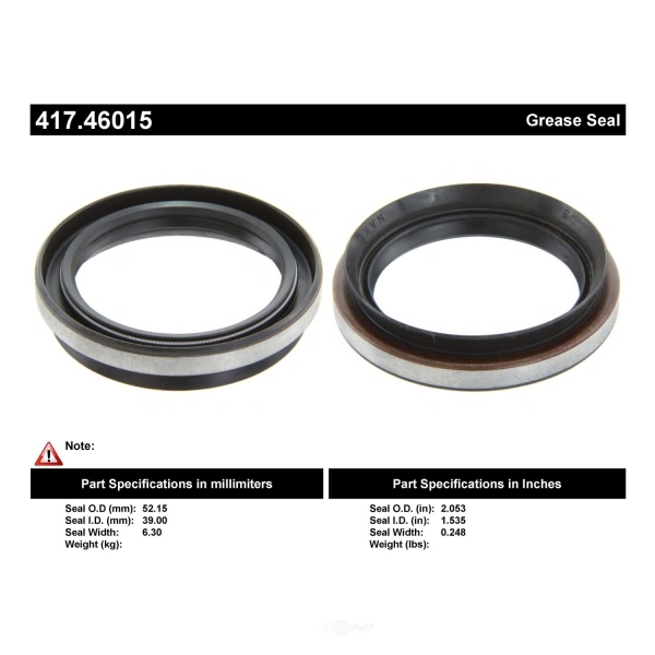 Centric Premium™ Axle Shaft Seal 417.46015