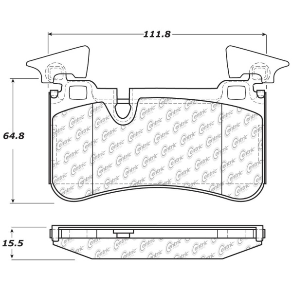 Centric Posi Quiet™ Semi-Metallic Rear Disc Brake Pads 104.13730