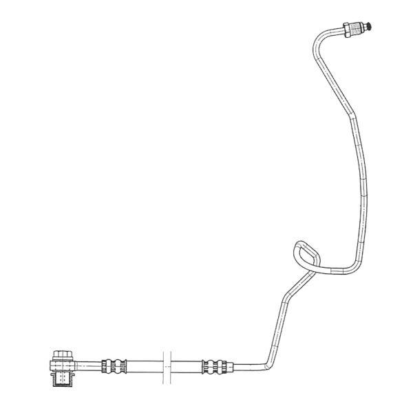 Centric Rear Driver Side Lower Brake Hose 150.33356