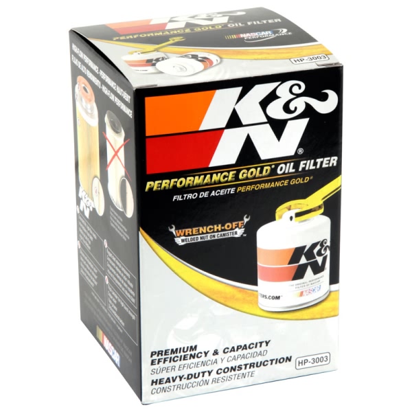 K&N Performance Gold™ Wrench-Off Oil Filter HP-3003