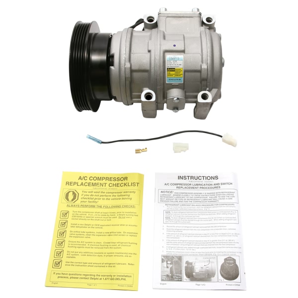 Delphi A C Compressor With Clutch CS20113