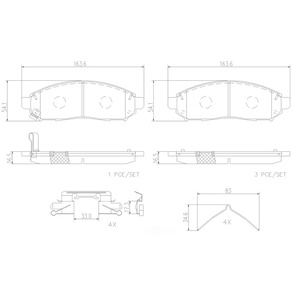 brembo Premium Ceramic Front Disc Brake Pads P56059N