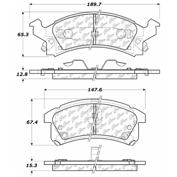 Centric Posi Quiet™ Ceramic Front Disc Brake Pads 105.05060