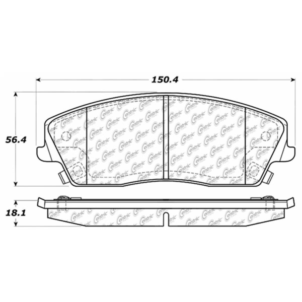 Centric Posi Quiet™ Ceramic Front Disc Brake Pads 105.10560