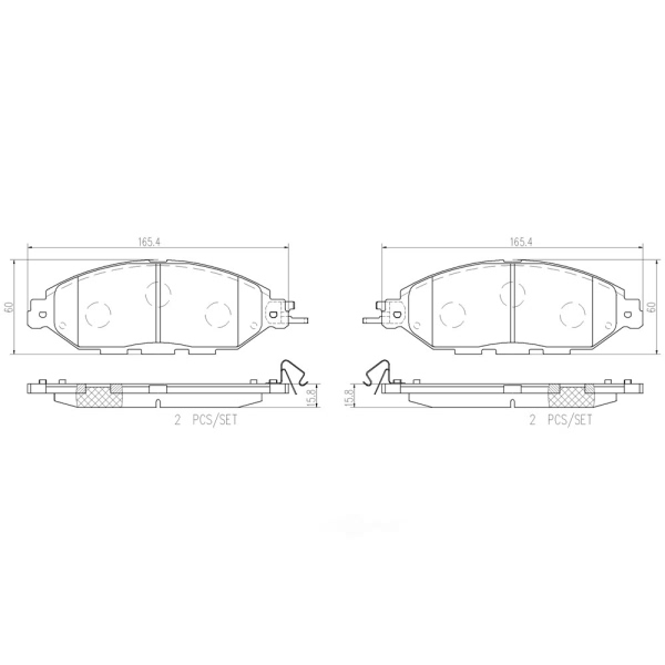 brembo Premium Ceramic Front Disc Brake Pads P56107N