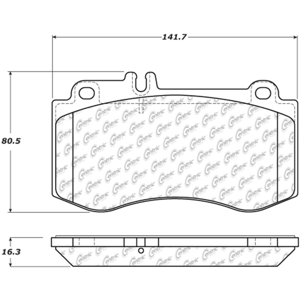 Centric Premium Ceramic Front Disc Brake Pads 301.14200