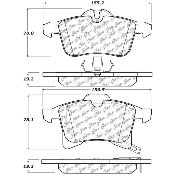 Centric Posi Quiet™ Ceramic Front Disc Brake Pads 105.13610