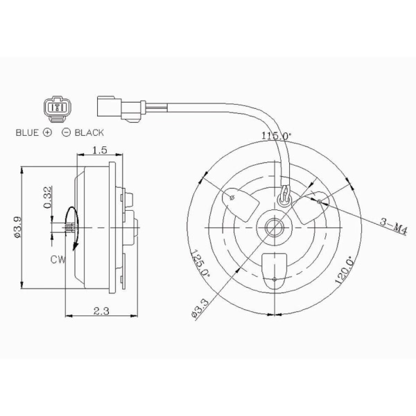 TYC Passenger Side Engine Cooling Fan Motor 630130