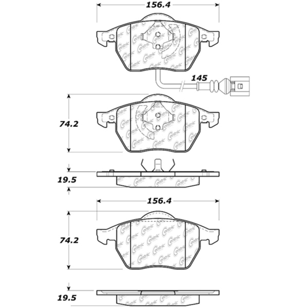 Centric Posi Quiet™ Ceramic Front Disc Brake Pads 105.06871