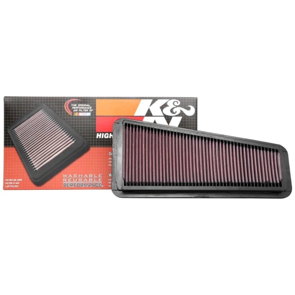 K&N 33 Series Panel Red Air Filter （14.063" L x 6.563" W x 1.563" H) 33-2281