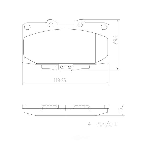 brembo Premium Ceramic Front Disc Brake Pads P56034N