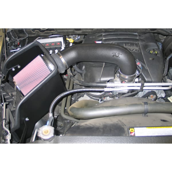 K&N 63 Series AirCharger® High-Density Polyethylene Black Cold Air Intake System with Red Filter 63-1561