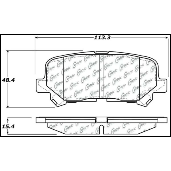 Centric Posi Quiet™ Ceramic Rear Disc Brake Pads 105.12810