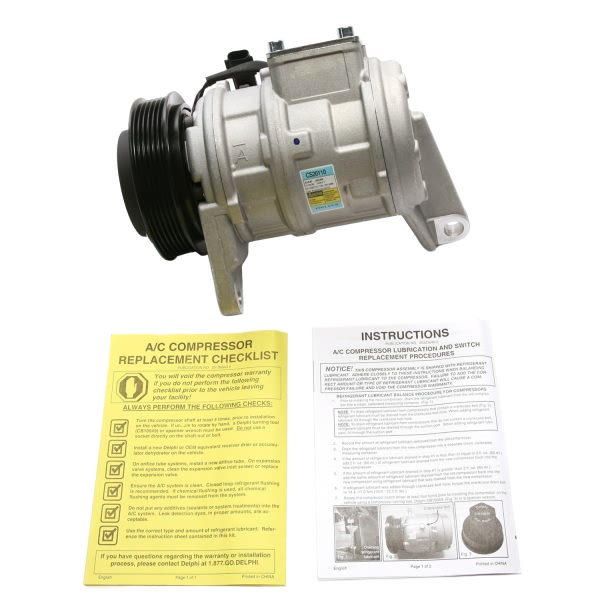 Delphi A C Compressor With Clutch CS20110