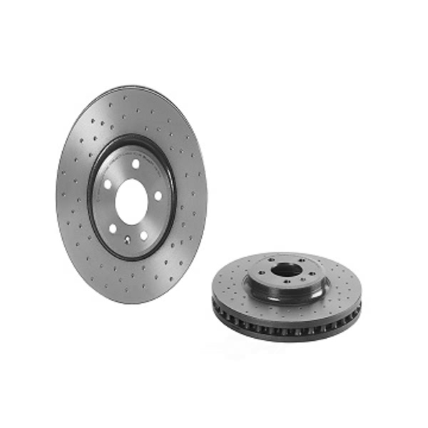 brembo Premium Xtra Cross Drilled UV Coated 1-Piece Front Brake Rotors 09.A758.1X