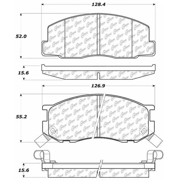 Centric Posi Quiet™ Ceramic Front Disc Brake Pads 105.02630