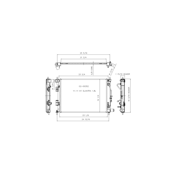 TYC Engine Coolant Radiator 13202