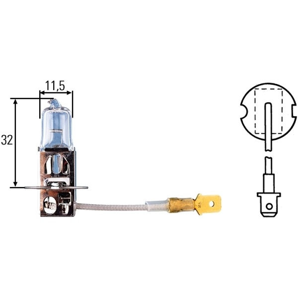 Hella Headlight Bulb, Headlight H83135041