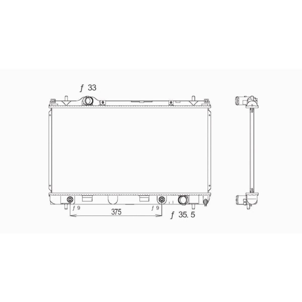 TYC Engine Coolant Radiator 2363