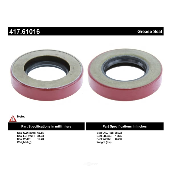 Centric Premium™ Axle Shaft Seal 417.61016
