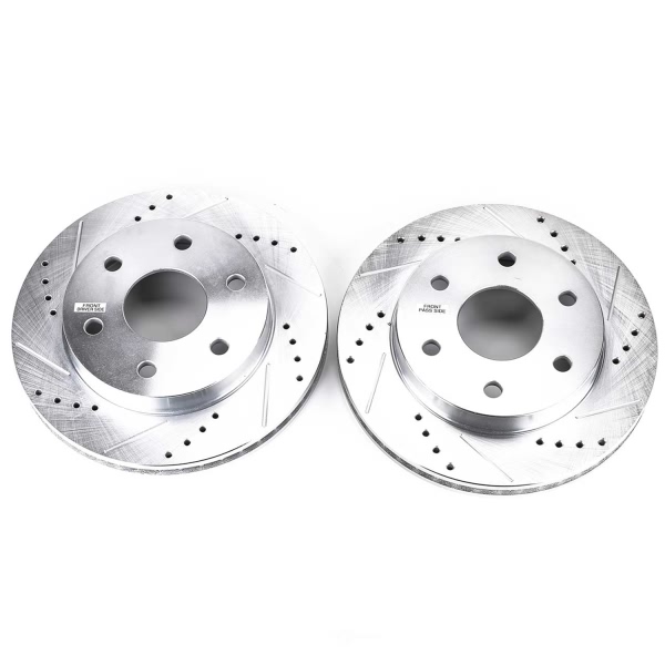 Power Stop PowerStop Evolution Performance Drilled, Slotted& Plated Brake Rotor Pair AR8640XPR