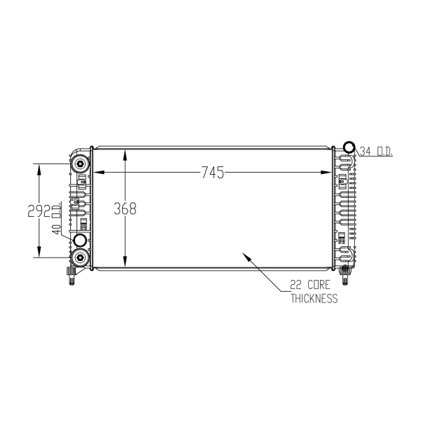 TYC Engine Coolant Radiator 13326